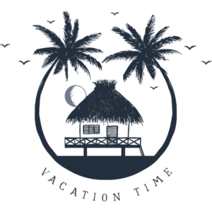 Beach Hut Vacation Time T-Shirt