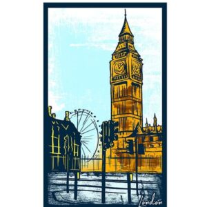London Big Ben Travel Poster T-Shirt