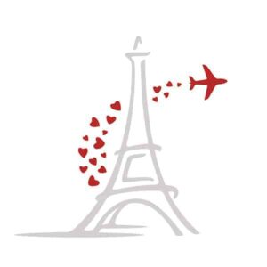 Eiffel Tower T-Shirt with Hearts