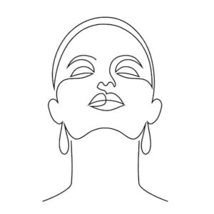 One Line Drawing Face of a Woman