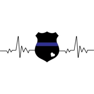 Blue Lives Matter Heartbeat t shirt