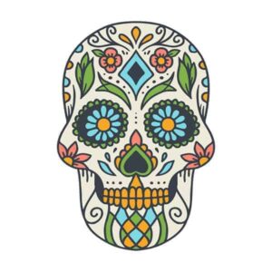 Mexican Day of the Dead Green Skulls T-Shirts