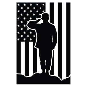 US Military Soldier Black Flag