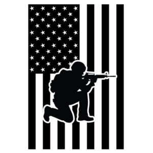 USA Military Soldier Black Flag