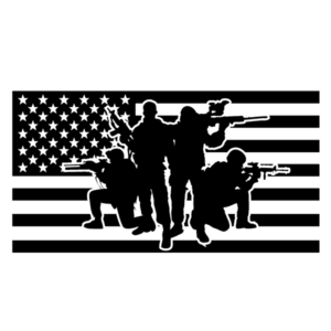 US Soldiers Black Flag