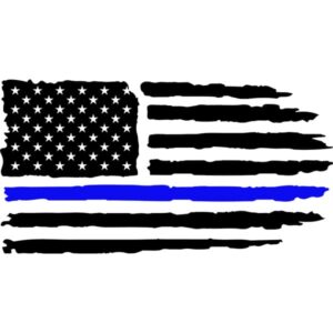 Blue Lives Matter US Grunge Flag