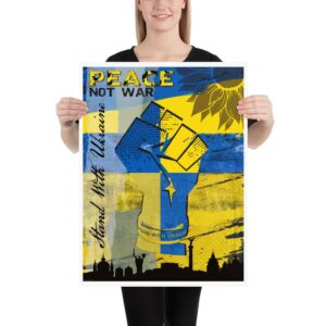 Solidarity Fist Stand with Ukraine Poster
