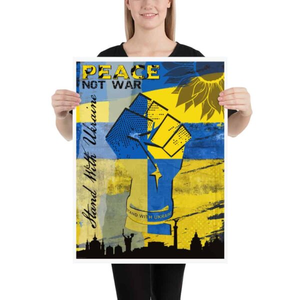 Solidarity Fist Stand with Ukraine Poster