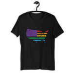 LGBTQ Pride US Map Grunge T-Shirt