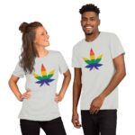 LGBTQ Gay Rainbow CANNABIS T-Shirt
