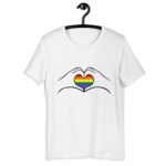 Gay Rainbow Hearts T-Shirt Short-sleeve unisex t-shirt