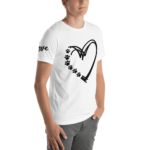 Heart With a Multiple Dog Paw Prints T-Shirt