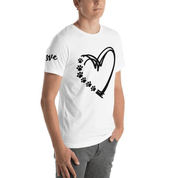 Heart With a Multiple Dog Paw Prints T-Shirt